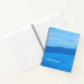 Blaue Aquarell-Tranquilität Notizblock (Innenseite)