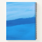 Blaue Aquarell-Tranquilität Notizblock (Rückseite)