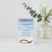 Blaue Aquarell Visitenkarte (Stehend Vorderseite)