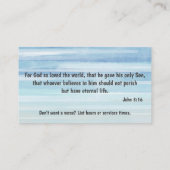 Blaue Aquarell Visitenkarte (Rückseite)