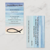 Blaue Aquarell Visitenkarte (Vorne/Hinten)