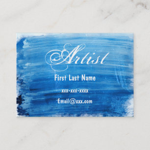 Blaue Aquarell-Visitenkarten Visitenkarte
