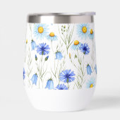 Blaue Aquarell-Wildblume (Links)