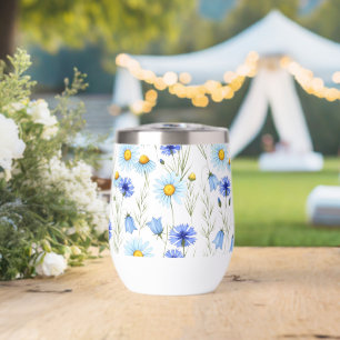 Blaue Aquarell-Wildblume