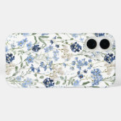 Blaue Aquarell-Wildblume Case-Mate iPhone Hülle (Rückseite (Horizontal))
