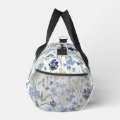 Blaue Aquarell-Wildblume Duffle Bag (Rechts)