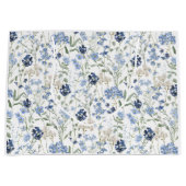 Blaue Aquarell-Wildblume  Große Geschenktüte (Vorderseite)