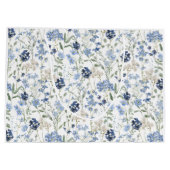 Blaue Aquarell-Wildblume  Große Geschenktüte (Rückseite)