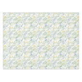 Blaue Aquarell-Wildblume Tischdecke (Vorderseite (Horizontal))