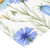 Blaue Aquarell-Wildblume Tischdecke (Schrägansicht)