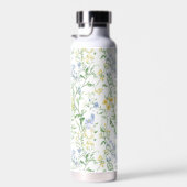 Blaue Aquarell-Wildblume Trinkflasche (Rechts)