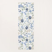 Blaue Aquarell-Wildblume  Yogamatte (Rückseite)