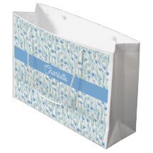 Blaue Aquarell-Wildblumen benutzerdefinierter Name