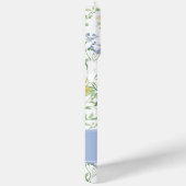 Blaue Aquarell-Wildblumen-Monogramm Case-Mate iPhone Hülle (Rückseite / Rechts)