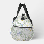 Blaue Aquarell-Wildblumen-Monogramm Duffle Bag (Rechts)