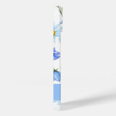 Blaue Aquarell-Wildblumen-Monogramm-Name Case-Mate iPhone Hülle (Rückseite / Rechts)