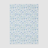 Blaue Aquarell-Wildblumen Seidenpapier (Vorderseite)