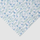 Blaue Aquarell-Wildblumen Seidenpapier (Ausschnitt)