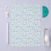 Blaue Aquarell-Wildblumen Seidenpapier (Handwerk)