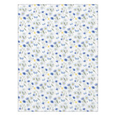 Blaue Aquarell-Wildblumenwiese-Muster Tischdecke (Vorderseite)