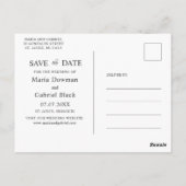 Blaue Aquarell Wilde Blume. Datum freihalten Postkarte (Rückseite)