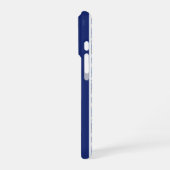 Blaue Aquarell-Zitronen-Muster-Monogramm-Name iPhone Hülle (Linke Seite)