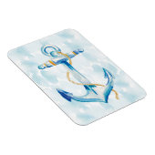 Blaue Aquarellanschor Magnet (Rechte Seite)