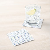 Blaue Aquarellbilder Rechteckiger Pappuntersetzer (Vor Ort)