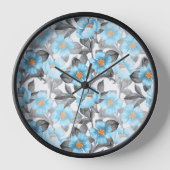 Blaue Aquarellblume - Botanische Blüte Uhr (Vorderseite)