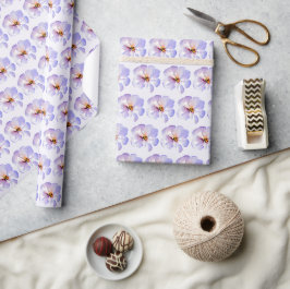 Blaue Aquarellblume Geschenkpapier
