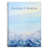 Blaue Aquarellblumen Notizblock (Vorderseite)