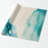 BLAUE Aquarelle Geschenkpapier (Ungerollt)