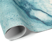BLAUE Aquarelle Geschenkpapier (Rolleneckpunkt)