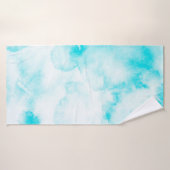 Blaue Aquarellfarbe Badehandtuch (Badehandtuch)