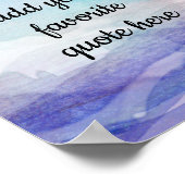 Blaue Aquarellfarbe - Ihr Angebot Poster (Ecke)