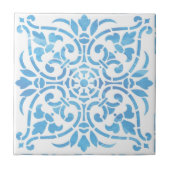 Blaue Aquarellfarbe Keramik Tile Fliese (Vorderseite)