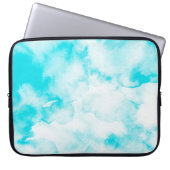 Blaue Aquarellfarbe Laptopschutzhülle (Vorderseite)