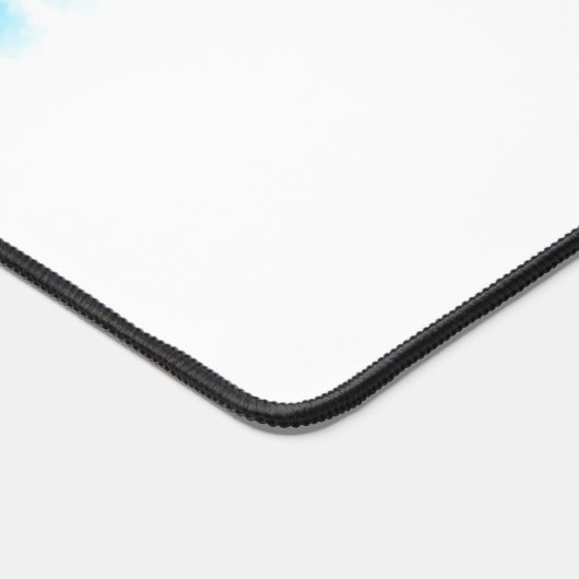 Blaue Aquarellfarbe: Namensschild hier werfen Schreibtischunterlage (Ecke)