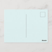 Blaue Aquarellfarbe Postkarte (Rückseite)