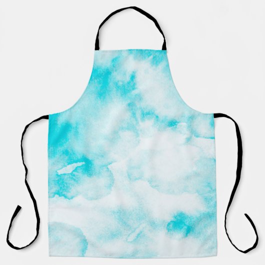 Blaue Aquarellfarbe Schürze (Vorderseite)