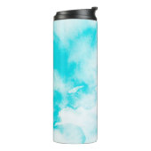 Blaue Aquarellfarbe Thermosbecher (Nach links gedreht)