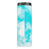 Blaue Aquarellfarbe Thermosbecher (Rückseite)