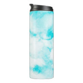 Blaue Aquarellfarbe Thermosbecher (Nach rechts gedreht)