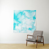 Blaue Aquarellfarbe Wandteppich (Beispiel)