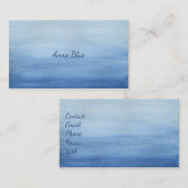 Blaue Aquarellfarben Abstrakte Farbtöne Visitenkarte (Vorne/Hinten)