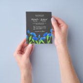 Blaue Aquarellfarben-Blume. Blumenhochzeit. Black Flyer (Gruppe)