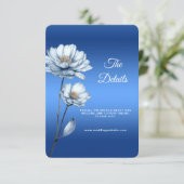 Blaue Aquarellfarben-Blume - Detailkarte Begleitkarte (Stehend Vorderseite)