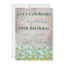 Blaue Aquarellfarben Blume Rustikaler Hintergrund