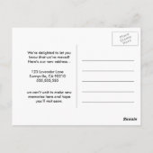 Blaue Aquarellfarben-Blume und Schmetterlinge | Än Postkarte (Rückseite)