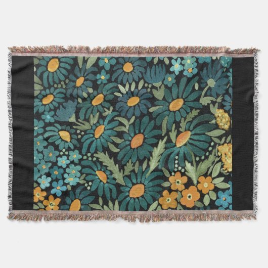 Blaue Aquarellfarben Decke (Vorderseite)